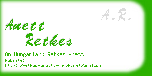 anett retkes business card